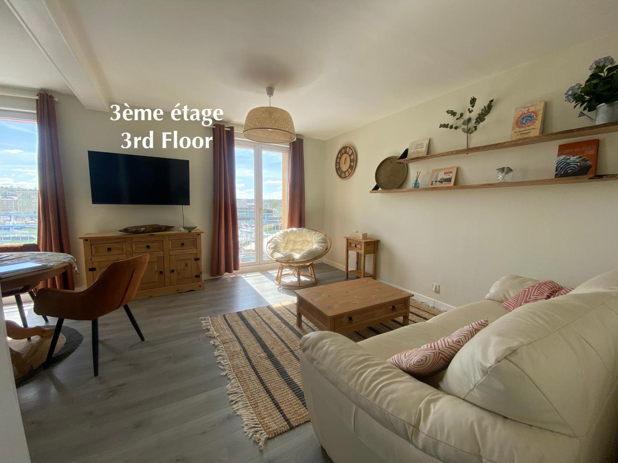 Etablissement 3 Etoiles Avec Ascenseur, 3 Appartements Lumineux Vue Port Avec Balcon, 200M De La Mer, Wifi Fibre, Tous Service Inclus Dieppe Exteriör bild
